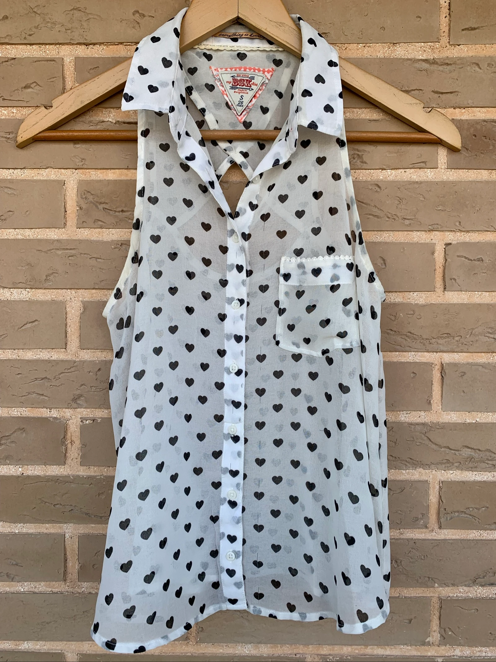 Blusa semitransparente Bershka talla S